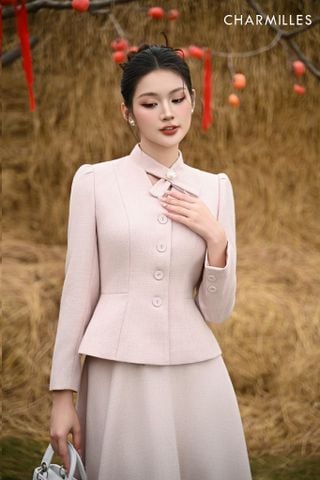 Vest phối khuy bọc
