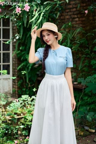 Áo phối túi ngực