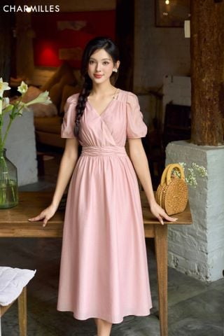 Đầm dáng xoè nhún eo