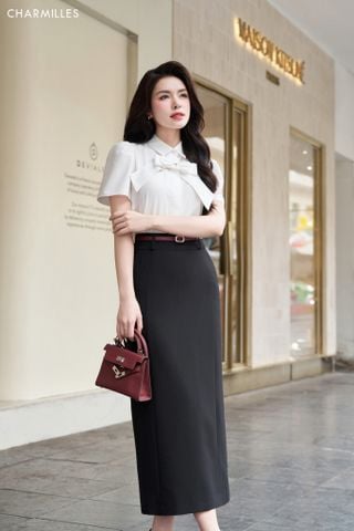 Chân váy dáng dài sẻ gấu