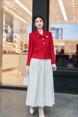 Chân váy xoè xếp ly