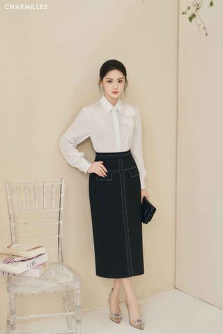 Chân váy midi đột chỉ