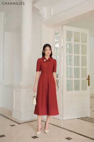 Đầm tay lỡ phối khuy dọc