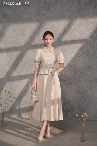 Chân váy cạp cao dáng xòe