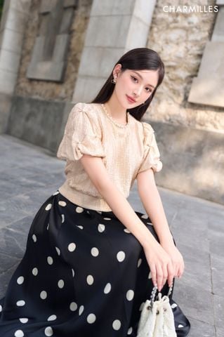 Áo tay chun phối ngọc