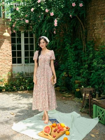 Đầm hoa dây rút