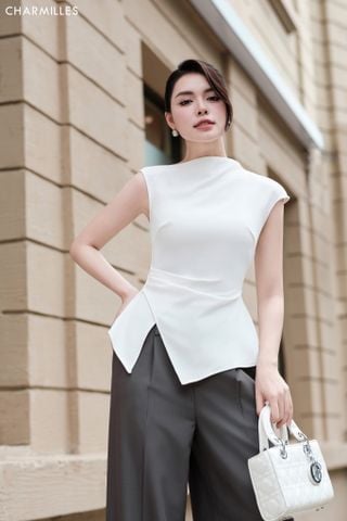 Áo tay chờm vạt lệch