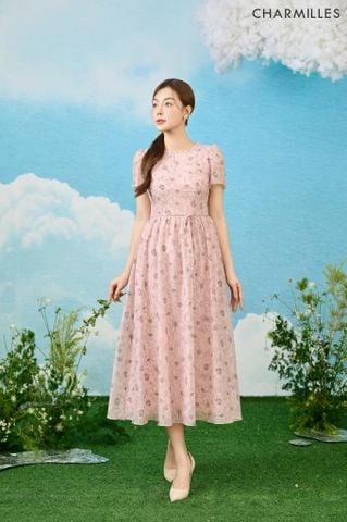 Đầm hoa nhí cổ ngọc