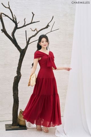 Đầm maxi xếp tầng