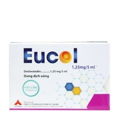 Thuốc điều trị viêm mũi dị ứng và mề đay Eucol 1.25mg/5ml (4 vỉ x 5 ống/hộp)