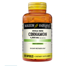 Cinamon 1000mg- Mason Nautural- Hỗ Trợ Chuyển Hóa Đường