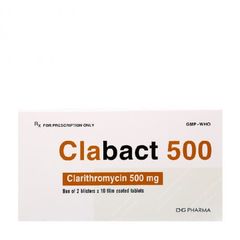 Clabact 500 (2 vỉ x 10 viên/hộp)
