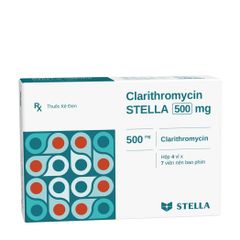 Clarithromycin STELLA 500 mg (Hộp 4 vỉ x 7 viên)