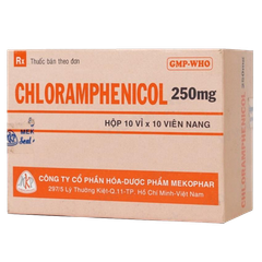 Cloramphenicol 250mg (10 Vỉ x 10 Viên)