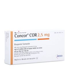 Concor Cor 2.5mg (3 vỉ x 10 viên/hộp)