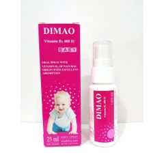 Dimao - Vitamin D3 Dạng Xịt 400IU, Hương Dâu, Hiệu Quả Và Hấp Thu Tốt