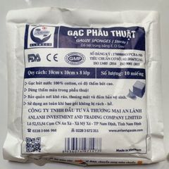 Gạc Y Tế Phẫu Thuật 10cm X 10cm X 12 Lớp, Cản Quang