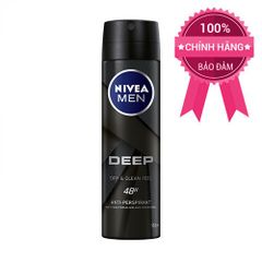 Xịt Ngăn Mùi Nivea Men Deep Than Đen Hoạt Tính Hương Espresso (150ml)