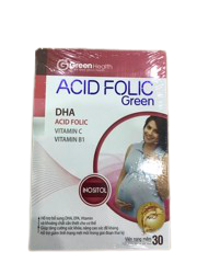 AcidFolic Green - DHA ACID FOLIC- lọ 30 viên