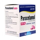 Thuốc giảm đau, hạ sốt Paracetamol 650mg (10 vỉ x 10 viên/hộp)