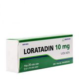 Thuốc điều trị viêm mũi dị ứng, ngứa và mày đay Loratadin 10mg (2 vỉ x 10 viên/hộp)