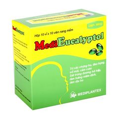 Thuốc điều trị ho, đau họng và cảm cúm Medi Eucalyptol (10 vỉ x 10 viên/hộp)