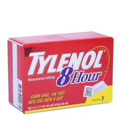 Thuốc Tylenol 8 hour 650mg giúp giảm đau, hạ sốt (5 vỉ x 10 nén)