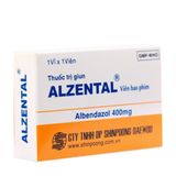 Thuốc điều trị giun Alzental 400mg (Hộp 1 vỉ x 1 viên)