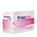 Thuốc hạ sốt, giảm đau Biragan 650mg (10 vỉ x 10 viên/hộp)
