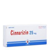 Thuốc chống say tàu xe, rối loạn tiền đình Cinnarizin (25mg)