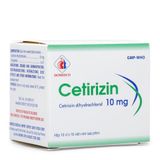 Thuốc điều trị viêm mũi dị ứng ở người lớn và trẻ em trên 12 tuổi Cetirizin 10mg (10 vỉ x 10 viên/hộp)