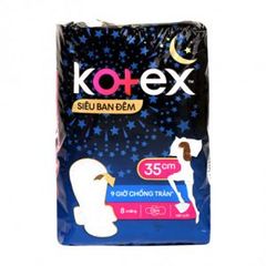 Băng vệ sinh siêu ban đêm có cánh 35cm Kotex (8 miếng/gói)