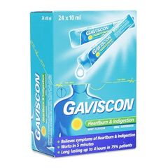 Thuốc điều trị các chứng trào ngược da dày – thực quản Gaviscon (24 gói x 10ml/hộp)