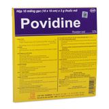 Gạc thuốc sát trùng Povidine Povidon Iod 10% (10 miếng x 3g thuốc/hộp)