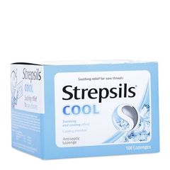 Viên ngậm kháng khuẩn, giảm ho mát lạnh Strepsils Cool (50 gói x 2 viên/hộp)