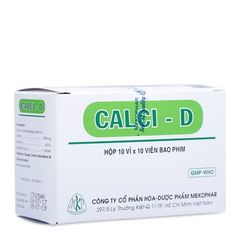 Thuốc bổ sung Calcium Calci-D (10 vỉ x 10 viên/hộp)