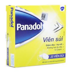 Thuốc giảm đau – hạ sốt nhanh dạng viên sủi Panadol (20 viên/hộp)