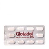 Thuốc hạ sốt, giảm đau Glotadol 500mg (10 vỉ x 10 viên/hộp)