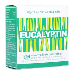 Thuốc hỗ trợ sát trùng đường hô hấp Eucalyptin (10 vỉ x 10 viên/hộp)