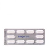 Thuốc hạ sốt, giảm đau Biragan 650mg (10 vỉ x 10 viên/hộp)