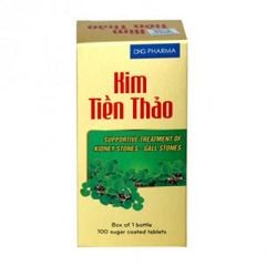 Thuốc hỗ trợ điều trị sỏi thận, sỏi mật Kim Tiền Thảo DHG (Chai 100 viên)