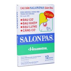 Miếng dán giảm đau nhanh chóng Salonpas Hisamitsu (12 miếng/hộp)