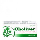 Thuốc phòng và điều trị rối loạn viêm gan, đường mật Choliver (Hộp 1 tuýp 100 viên)