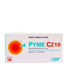 Thuốc kháng dị ứng Pyme Cz10 (10 vỉ x 10 viên/hộp)