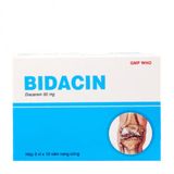 Thuốc điều trị thoái hóa khớp hông hoặc gối Bidacin 50mg (3 vỉ x 10 viên/hộp)