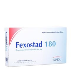 Thuốc điều trị bệnh viêm mũi dị ứng & nổi mề đay vô căn mãn tính Fexostad 180 (10 viên/hộp)