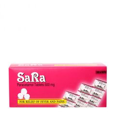 Thuốc giảm đau, hạ sốt Sara 500mg (20 vỉ x 10 viên/hộp)