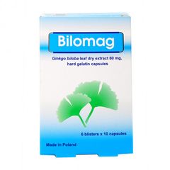 Thuốc điều trị rối loạn tuần hoàn máu não và ngoại biên Bilomag 80mg (6 vỉ x 10 viên/hộp)