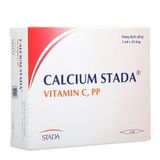 Thuốc ống bổ sung Calci trong hỗ trợ điều trị loãng xương do nhiều nguyên nhân khác nhau Calcium Stada (20 ống x 5ml/hộp)