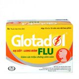 Thuốc hạ sốt, long đàm Glotadol Flu (Hộp 10 vỉ x 10 viên)